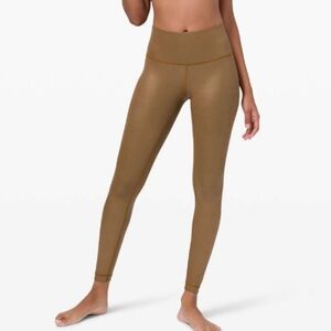 NWOT Lululemon Wunder Under High-Rise Tight *Foil 28" Matte Copper Foil Size 12